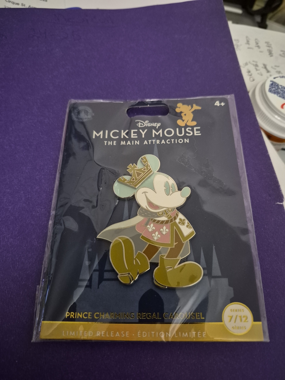 Disney Purple and Gold 50th Anniversary Backing Card